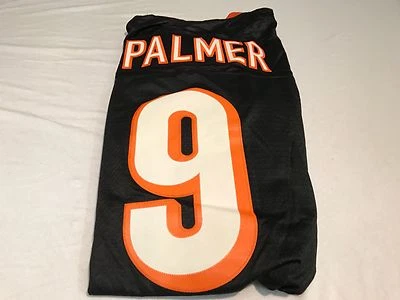 CARSON PALMER #9 РЕТРО CINCINNATTI БЕНГАЛЬСКИЙ СШИТЫЙ ЧЕРНЫЙ REEBOK ДЖЕРСИ БЕСПЛАТНАЯ ДОСТАВКА - Изображение 1 из 4