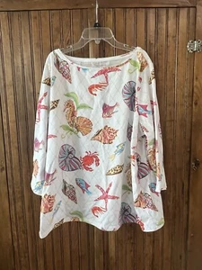Top conchiglia Talbots bianco 2X nuovo senza etichetta - Foto 1 di 5