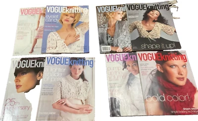 Lot of 8 Vogue Knitting Magazines 2005/06/07/10  HOLIDAY & ANNIVERSARY ISSUES - Image 1 of 4