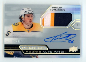 2021 Upper Deck Premier Philip Tomasino Auto Patch RC #/99 SP Rookie Autograph