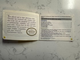 Dr. Mario Nintendo NES 1990 Instruction Booklet Manual Only NES-VU-USA ⭐️