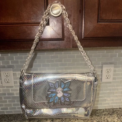 BOLSO MONEDERO DISNEY FROZEN ELSA HOLGRAM OPALESCENTE PLATA ESTRÁS Foto 1 de 4