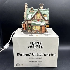 Dept 56 Heritage Village Dickens #58348 Quilly's Antiquitäten beleuchtetes Haus 1996 - Bild 1 von 11