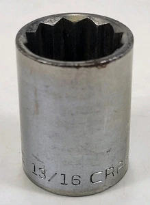 VINTAGE CRAFTSMAN SERIES V SOCKET - SAE 13/16" - 12 POINT - Picture 1 of 4