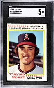 1978 O-Pee-Chee Record Breaker #241 Nolan Ryan SGC 5 - Picture 1 of 2