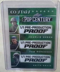2025 Leaf 1/1 Proof Platoon Charlie Sheen Tom Berenger Keith David Co-Star RARE - Bild 1 von 2