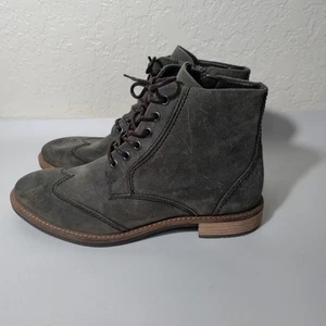 Botas Ecco Sartorelle 25 Punta de Ala Talla 40 9 Mujer Gamuza Asfalto Con Cordones - Imagen 1 de 9