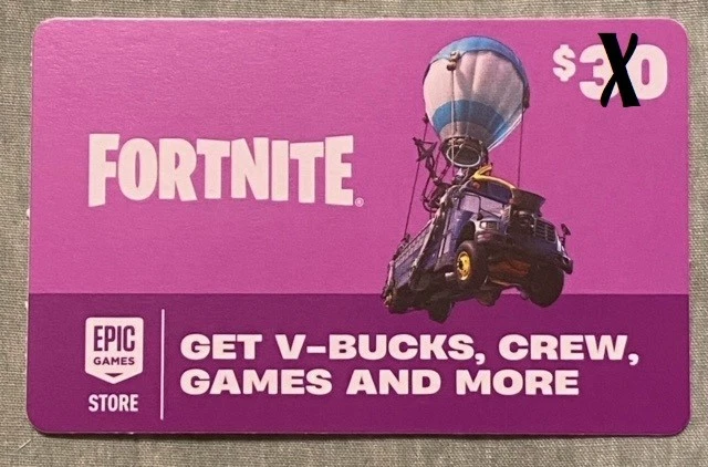 NIP Fortnite Purple Truck Hot Air Balloon 2025 Gift Card Collectible ONLY - Image 1 of 1