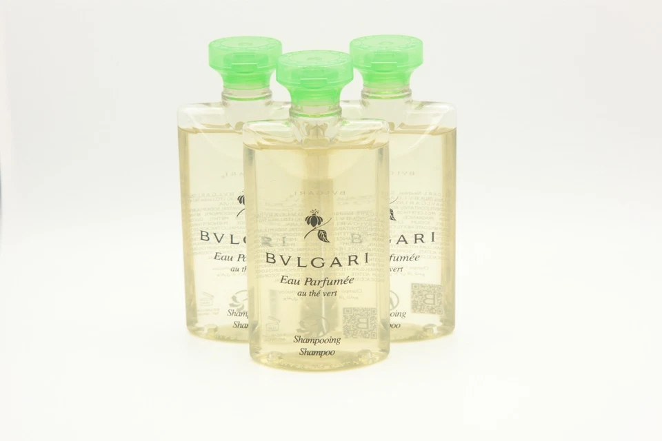 BVLGARI au thé Vert (Green Tea) Shampoo - 2.5 Fl oz / 75mL Pack Of 3 NEW