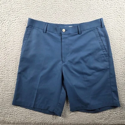 Peter Millar Salem Performance Short Mens 33 Blue Wicking Pleated Golf - Image 1 of 4