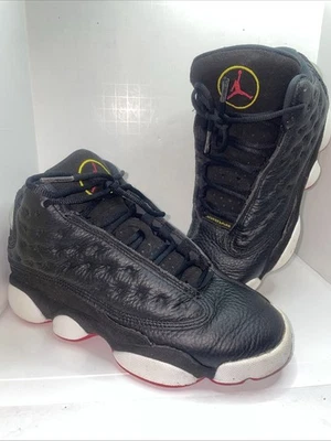 Jordan 13 Retro "Playoffs" (GS) Zapatos para Niños Grandes Negro-Rojo Universitario ~ Talla 3.5Y Foto 1 de 4