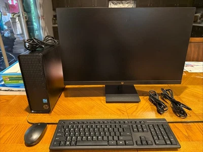 HP 27 inch Monitor & Slim Desktop Bundle Intel Core i3-12100 8GB RAM 512GB SSD - Image 1 of 4