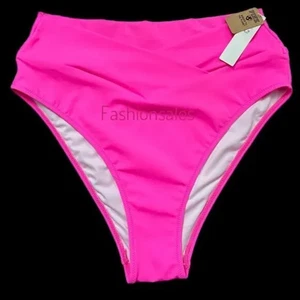 Victoria's Secret ROSA nuoto V incrociato vita alta sfacciato bikini fondo rosa XXL - Foto 1 di 4
