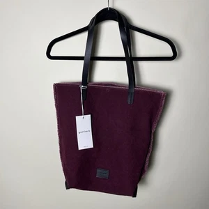 Graf Lantz Hana Reversible? Canvas Tote Bag Purple Burgundy New NWT Purse - Foto 1 di 7