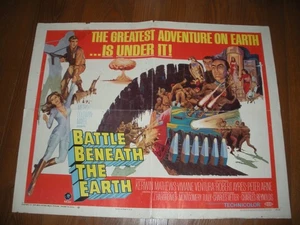 Battle Beneath the Earth Poster 1968 27" x 22" sehr guter Zustand - wenige Randrisse, Chips, gefaltet - Bild 1 von 3