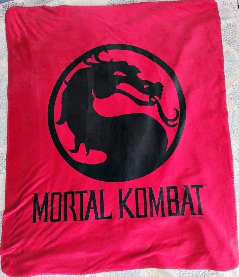 Manta Sherpa Logo Mortal Kombat 48 pulgadas x 60 pulgadas Dragón Rojo Oscuro Videojuego Suave Foto 1 de 4