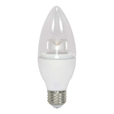 Satco 3.5w 120v B11 LED Clear 300Lm 2700k Warm White E26 Base Dimmable Bulb - Image 1 of 2