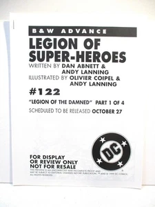 Legion of Super Heroes #122 Advance B&W Preview Promo - DC Comics 1999 - Bild 1 von 3