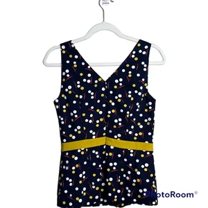 Boden Sinead Dotted Fitted V - Neck Sleeveless top Size 6  - Picture 1 of 8