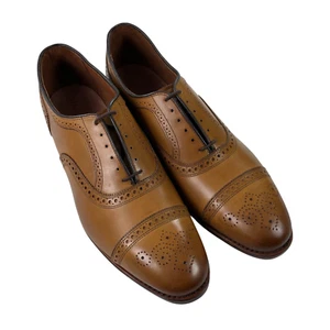 Scarpe eleganti Allen Edmonds Strand Oxford da uomo 15 D punta a cappuccio brogue noce NUOVE - Foto 1 di 9
