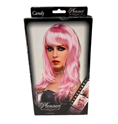 Pleasure Wigs Candy Costume Wig Pink Wavy Hair NEW in Open Box - Image 1 of 4