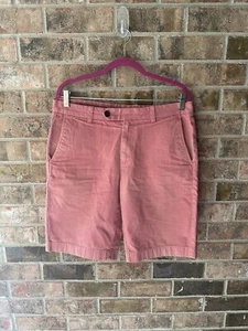 Brooks Brothers Shorts Mens W33 Bermuda Shorts Coral Flat Front Cotton - Picture 1 of 4