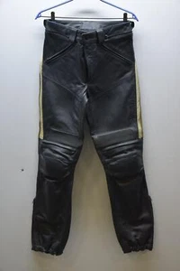 Pantalone in Pelle da Moto Old Time Ducati Performance Nero Panna Oro TG 50 10 - Foto 1 di 6