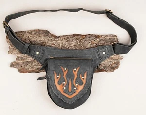 Handgefertigte Leder Taille Hüft Bauch Gürteltasche Große Kapazität Handyhalter für Sport - Bild 1 von 15