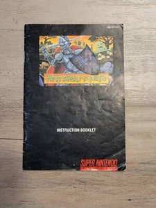 Super Ghouls 'N Ghosts Super Nintendo SNES Folleto de instrucciones Manual solamente - Imagen 1 de 2