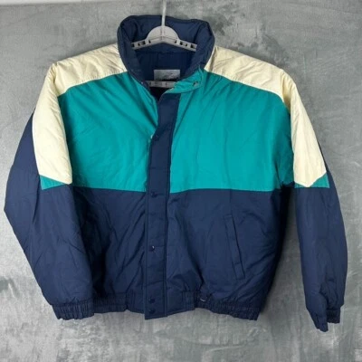 Chaqueta Fieldmaster vintage para hombre azul blanco puffer talla XLT Foto 1 de 4