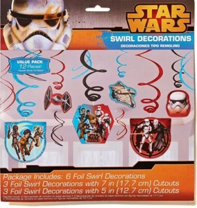 amscan Star Wars Rebels Value Pack Foil Swirl Decoraciones, Party Favor, Multi... - Imagen 1 de 2