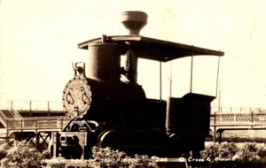 "Oregon Pony" Civil War Steam Railroad Train Locomotive RPPC Real Photo 1950's - Picture 1 of 2