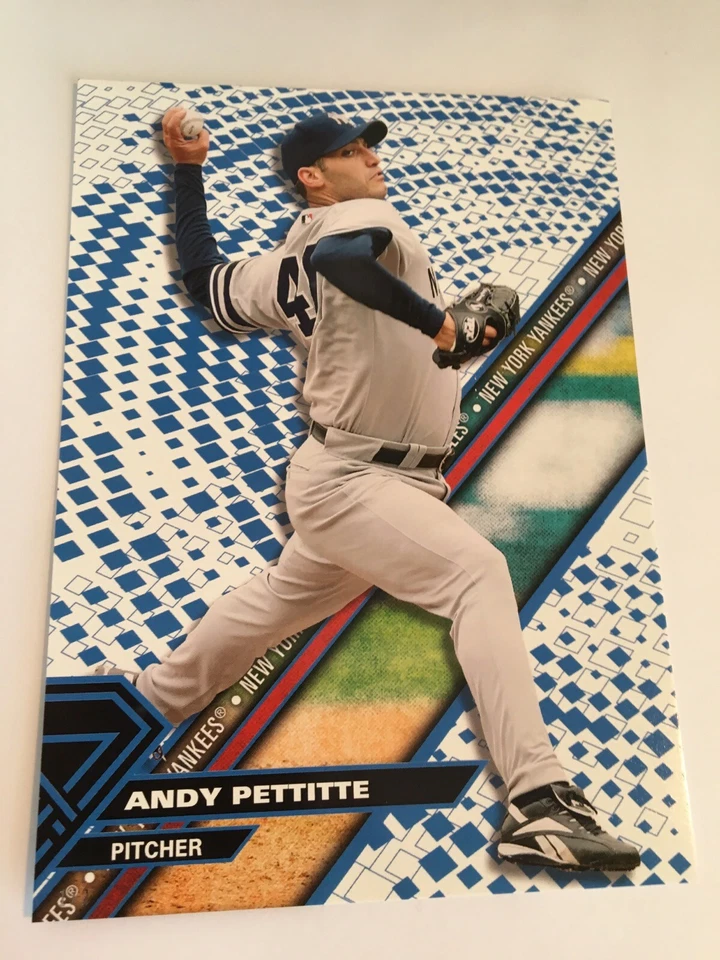 2017 Topps High Tek Jumbo 5x7 Andy Pettitte Yankees HTANP Blue #'d 1/2 - Image 1 of 1