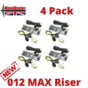 PCI-E 1x to 16x GPU Riser for Mining Crypto - New Version 012 MAX - 4 Pack! - Picture 1 of 8