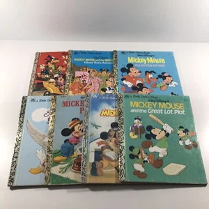 7 x Little Golden Books Vintage Walt Disney Mickey Mouse Bundle Lot - Picture 1 of 24