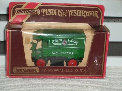 MATCHBOX MODELO ANTAÑO (FURGONETA ELÉCTRICA "JOSEPH LUCAS LTD" 1919) Y-29 - NUEVO Foto 1 de 4