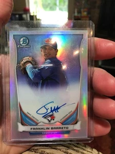 2014 BOWMAN CHROME FRANKLIN BARRETO REFRACTOR AUTO 321/500 - Picture 1 of 3