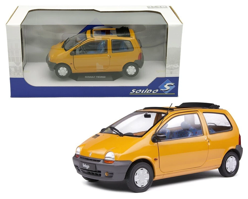 Solido 1:18 1993 Renault Twingo MK.1 Open Air Jaune Indien S1804003 Yellow Model - Image 1 of 1