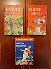 Lot Of 3 Vintage Baseball Juvenile Hc Pictorial Covers Chip Hilton Bronc Burnett