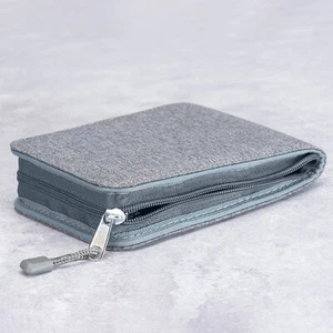 12 ranuras estuche para pluma estilográfica, soporte para exhibición de bolígrafo de lona gris impermeable - Imagen 1 de 8