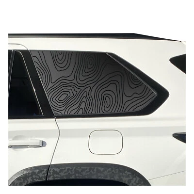 Topographic Map topo design Decal for Toyota Sequoia TRD Pro 2023-2024 2025 TX1 - Image 1 of 4