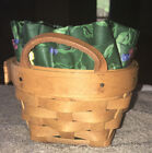 1998~Longaberger Basket~Small Leather Handles/Liner/Plastic Insert