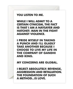 Twin Peaks Card, Albert Rosenfield quote, I love you. David Lynch, Agent Cooper, - Picture 1 of 2