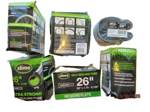 6 NEW UNITS, SLIME, EXTRA STRONG, SELF HEALING BICYCLE TUBE 26"X1,75" - 2.125" - Picture 1 of 6