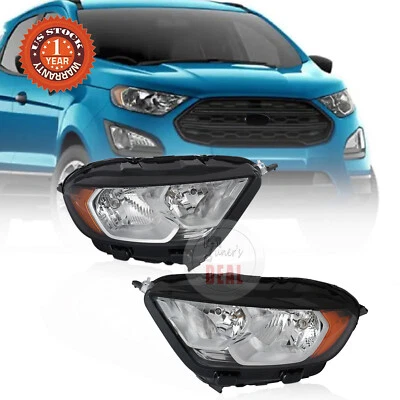 Fit 2018-2022 Ford EcoSport Left & Right Side Halogen Headlight Headlamp w/Bulb Foto 1 de 4