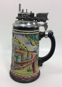 WW Team / Krug Beer Stein Mug 9” Garantie Limited Ed. Pewter Adler Train Germany - Picture 1 of 12