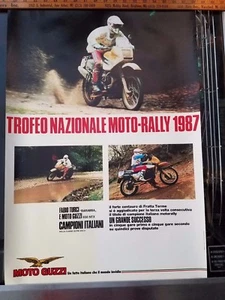 MOTO GUZZI NATIONAL TROPHY MOTO RALLY 1987 ITALIAN ITALY 650CC NTX DEALER POSTER - Picture 1 of 5