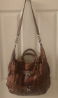 Botkier Buttery Brown Leather Large Ruched Shoulder Tote Bag Xbody or Satchel