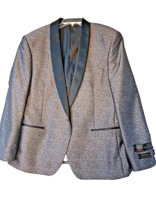 Vitali Tessuto Sports Jacket Mens Gray /Black Lapel 46R NWT Gorgeous - Picture 1 of 10