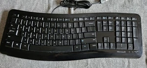Microsoft Comfort Curve Keyboard 3000 USB Multimedia Contour Model 1482  - Picture 1 of 6